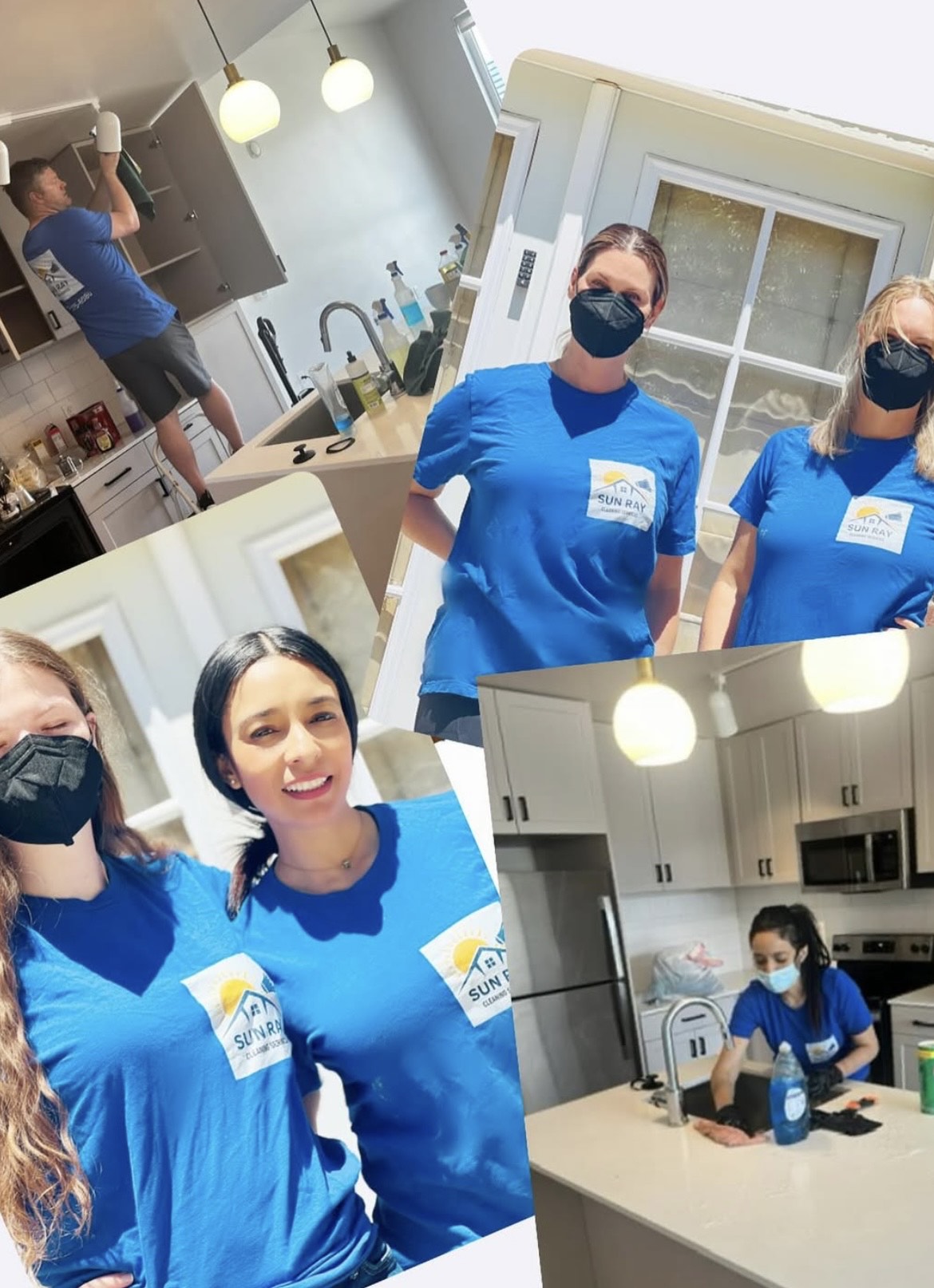 Sun Ray Cleaning owner working inside a Utah home