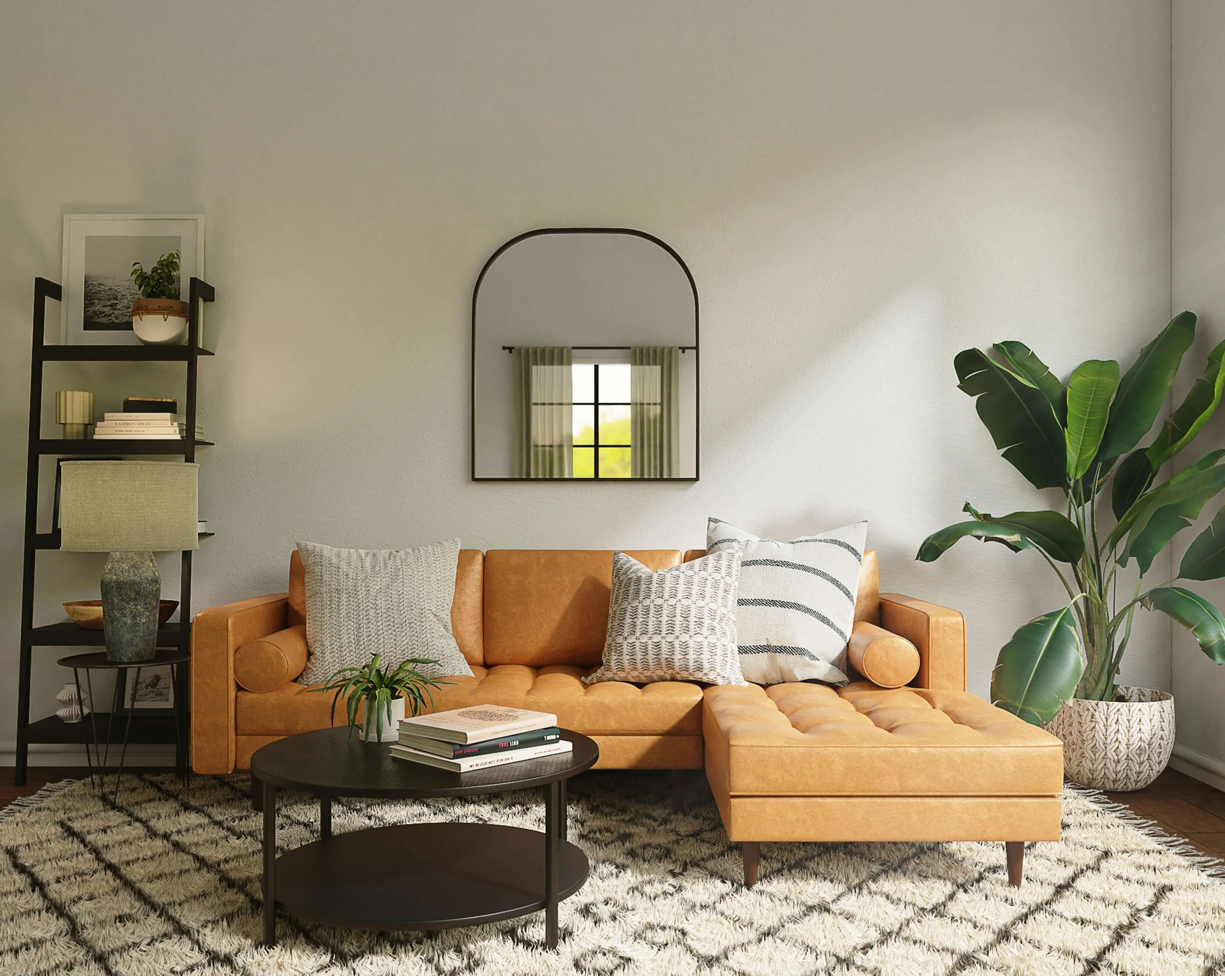 Clean living room after a Sun Ray Cleaning visit