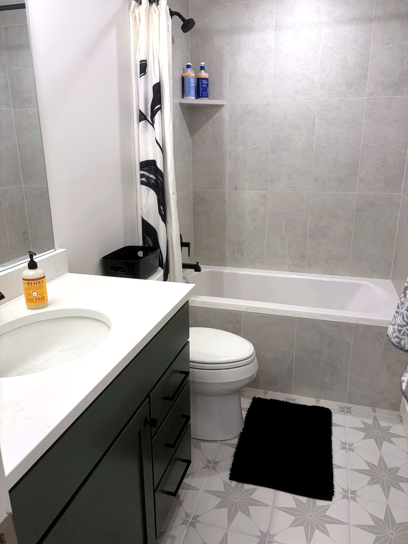 Bathroom fully detailed as part of a room-by-room deep clean